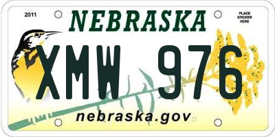 NE license plate XMW976