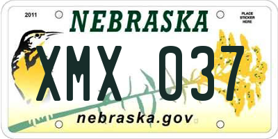NE license plate XMX037