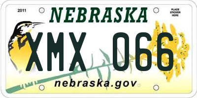 NE license plate XMX066