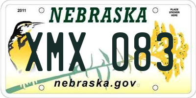 NE license plate XMX083