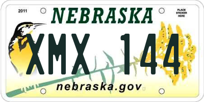 NE license plate XMX144