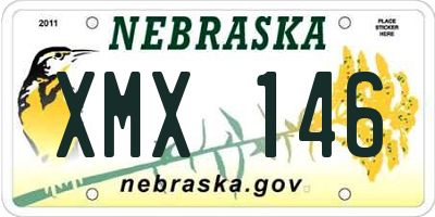 NE license plate XMX146
