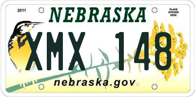 NE license plate XMX148