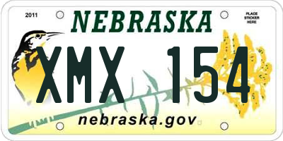 NE license plate XMX154