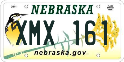 NE license plate XMX161