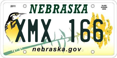 NE license plate XMX166