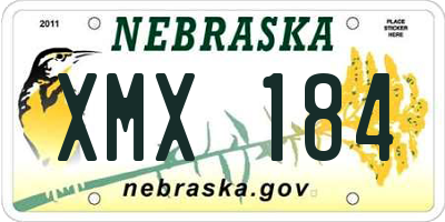 NE license plate XMX184