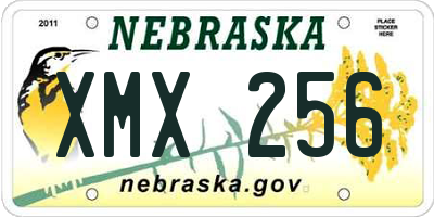 NE license plate XMX256