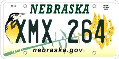 NE license plate XMX264