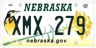 NE license plate XMX279