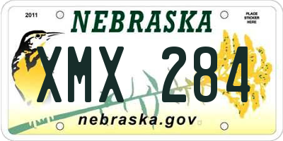 NE license plate XMX284