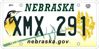NE license plate XMX291