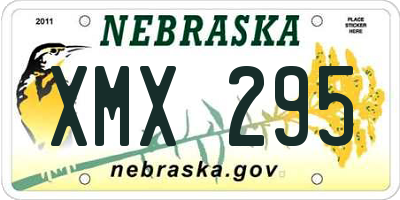 NE license plate XMX295