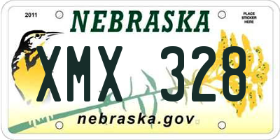 NE license plate XMX328