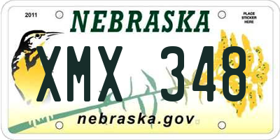 NE license plate XMX348