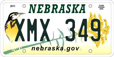 NE license plate XMX349