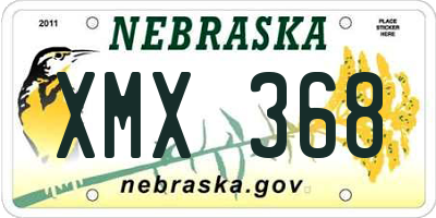NE license plate XMX368