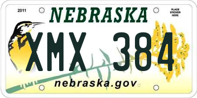 NE license plate XMX384