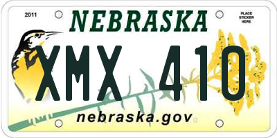 NE license plate XMX410