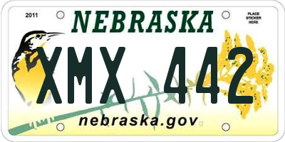 NE license plate XMX442