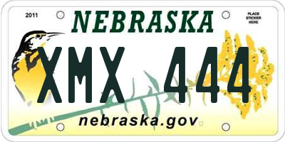 NE license plate XMX444