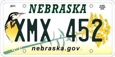 NE license plate XMX452