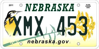 NE license plate XMX453