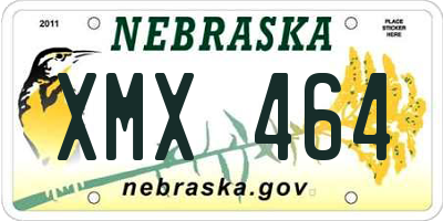 NE license plate XMX464