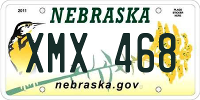 NE license plate XMX468
