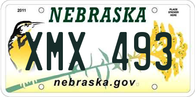 NE license plate XMX493