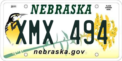 NE license plate XMX494