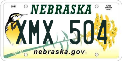 NE license plate XMX504