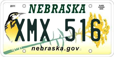 NE license plate XMX516
