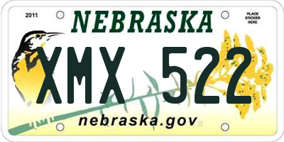 NE license plate XMX522