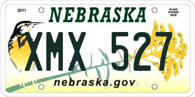 NE license plate XMX527