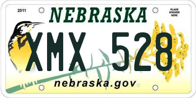 NE license plate XMX528