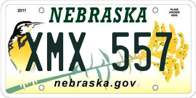 NE license plate XMX557