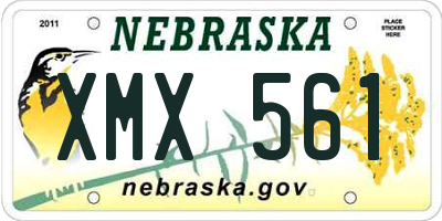 NE license plate XMX561