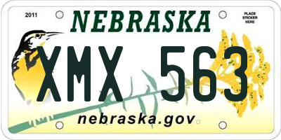 NE license plate XMX563