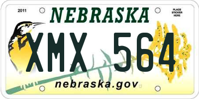 NE license plate XMX564