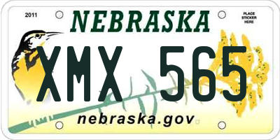 NE license plate XMX565