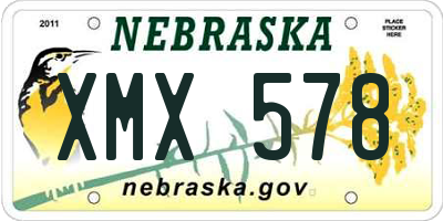 NE license plate XMX578