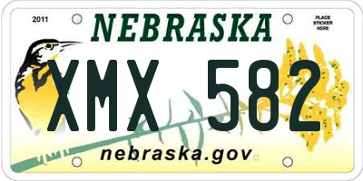 NE license plate XMX582