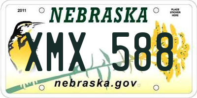 NE license plate XMX588