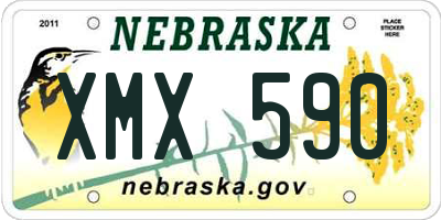NE license plate XMX590
