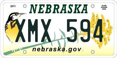 NE license plate XMX594