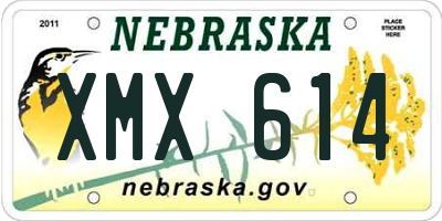 NE license plate XMX614