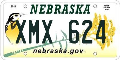 NE license plate XMX624