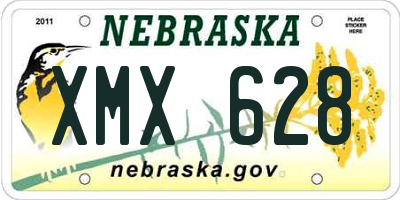 NE license plate XMX628
