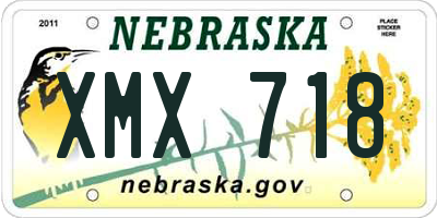 NE license plate XMX718